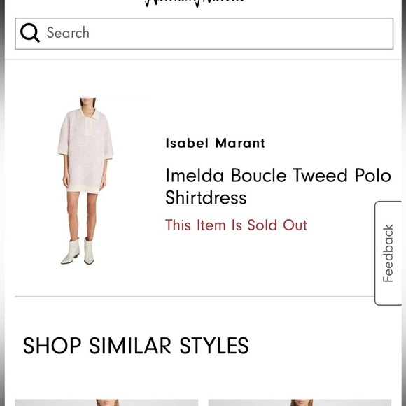 Isabel Marant- NWT Imelda Pink Boulce Tweed Polo Shirt Dress - Picture 9 of 11